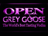 Grey Goose Open LED Neon Sign USB - Purple - TheLedHeroes