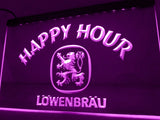 Lowenbrau Happy Hour LED Neon Sign USB - Purple - TheLedHeroes