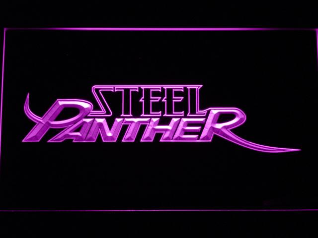 Steel Panther LED Neon Sign USB - Purple - TheLedHeroes