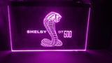 Shelby Cobra GT500 LED Neon Sign USB - Purple - TheLedHeroes