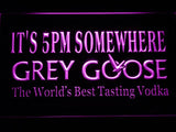 Grey Goose It's 5 pm Somewhere LED Neon Sign USB - Purple - TheLedHeroes