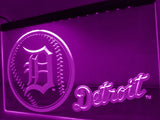 Detroit Tigers Baseball LED Neon Sign Electrical - Purple - TheLedHeroes