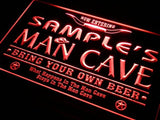 Man Cave Beer Name Personalized Custom LED Sign - Red - TheLedHeroes