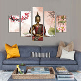 Buddha Meditation 5 Pcs Wall Canvas -  - TheLedHeroes
