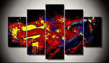 Superman 5 Pcs Wall Canvas -  - TheLedHeroes