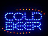 COLD BEER Bar OPEN LED Sign 16" x 10" -  - TheLedHeroes