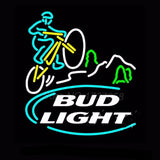 Bud Light Mountain Biker Neon Bulbs Sign 24x24 -  - TheLedHeroes