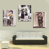 Boys with Flower 3 Pcs Wall Canvas -  - TheLedHeroes