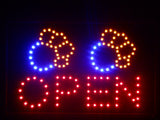 FREE Dog Paw Print OPEN Pet Shop LED Sign 16