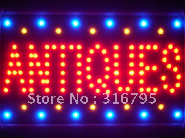 Old Led Display Sign Antiques Shop Led Sign WhiteBoard | The perfect gift for your room or cave