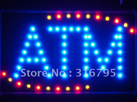 ATM Blue LED Sign with Whiteboard -  - TheLedHeroes