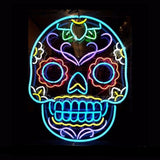 Tattoo Skull Neon Bulbs Sign 24x20 -  - TheLedHeroes