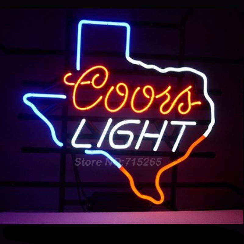 Coors Light Texas Lone Star Neon Bulbs Sign 17x14 -  - TheLedHeroes