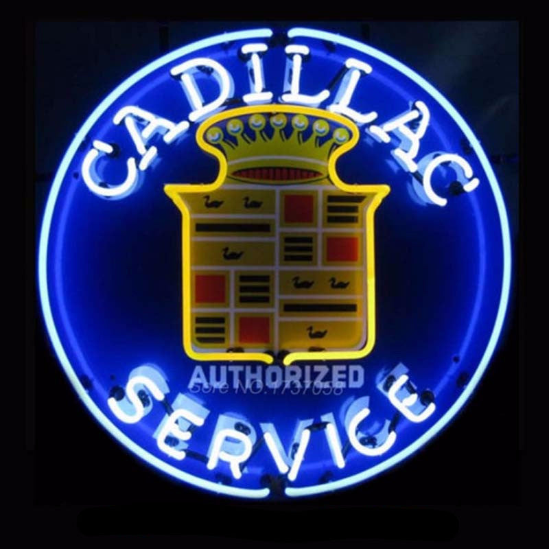 Cadillac Neon Bulbs Sign 24x24 -  - TheLedHeroes