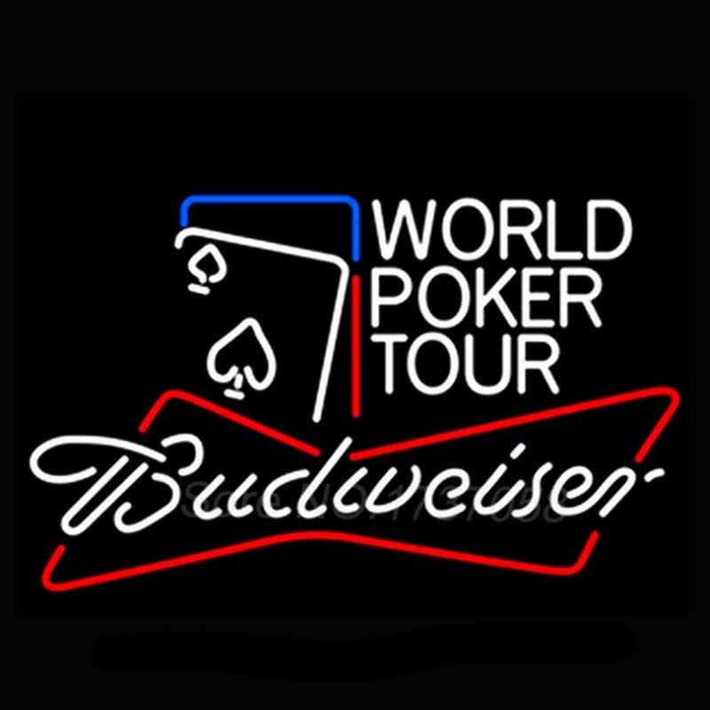 Budweiser World Poker Tour Neon Bulbs Sign 30x24 -  - TheLedHeroes