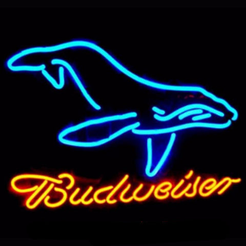 Budweiser  Whale Neon Bulbs Sign 20x24 -  - TheLedHeroes
