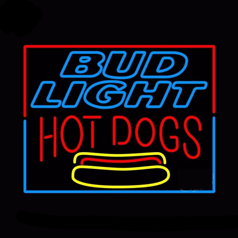 Bud Light Hot dogs Neon Bulbs Sign 31x24 -  - TheLedHeroes