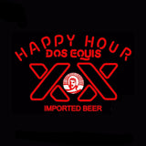 Dos Equis Beer Happy Hour Neon Bulbs Sign 30x24 -  - TheLedHeroes