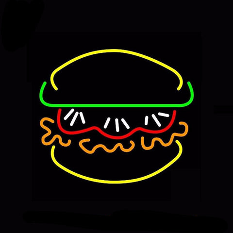 Burger With Vegie Neon Bulbs Sign 24x24 -  - TheLedHeroes