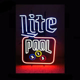 Lite Beer Pool Table Neon Bulbs Sign 19x15 -  - TheLedHeroes