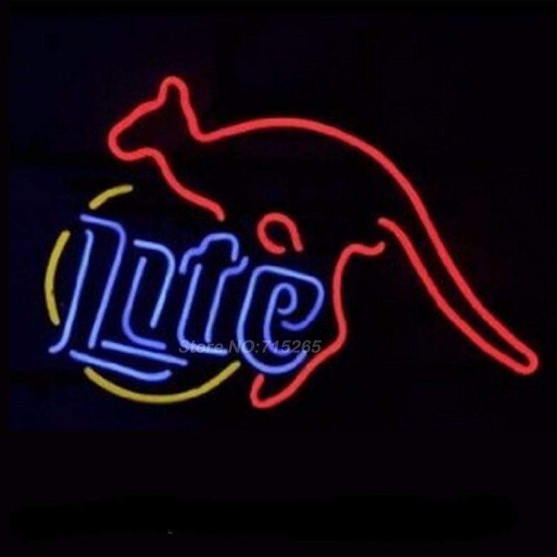Miller Lite Kangaroo Neon Bulbs Sign 17x14 -  - TheLedHeroes