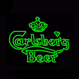 Carlsberg Green Tube Neon Bulbs Sign 31x24 -  - TheLedHeroes