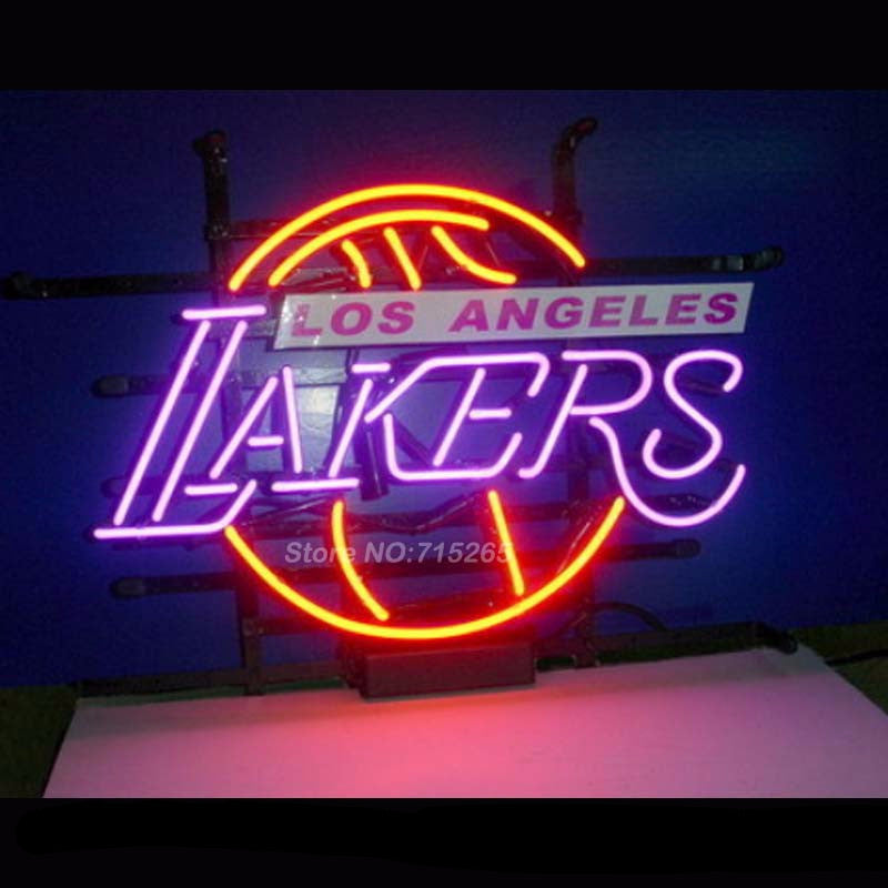 Los Angeles Lakers Basketball Neon Bulbs Sign 17x14 -  - TheLedHeroes