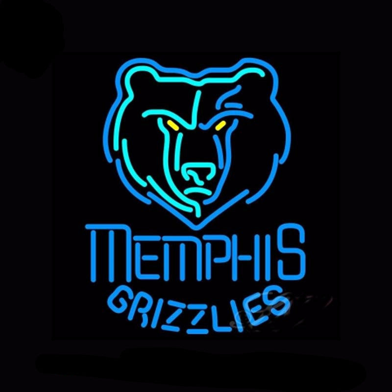 Memphis Grizzlies Neon Bulbs Sign 26x24 -  - TheLedHeroes
