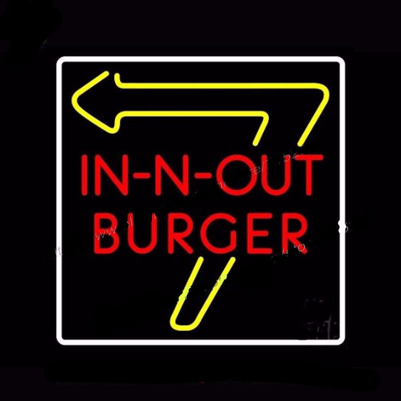 In N Out Neon Bulbs Sign 24x24 -  - TheLedHeroes