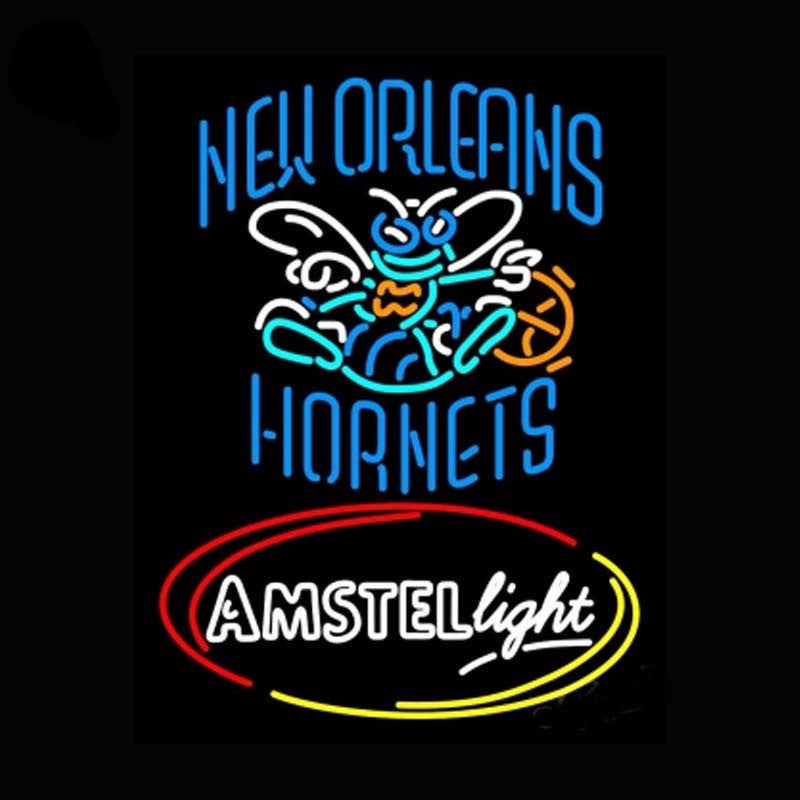 New Orleans Hornets Amstel Beer Neon Bulbs Sign 24x31 -  - TheLedHeroes