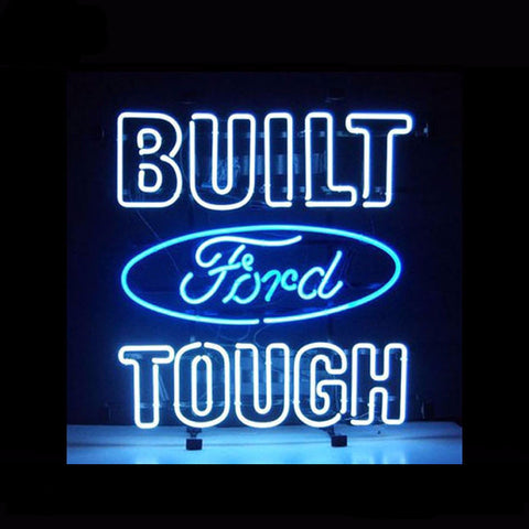 Ford Built Tough Neon Bulbs Sign 24x18 -  - TheLedHeroes