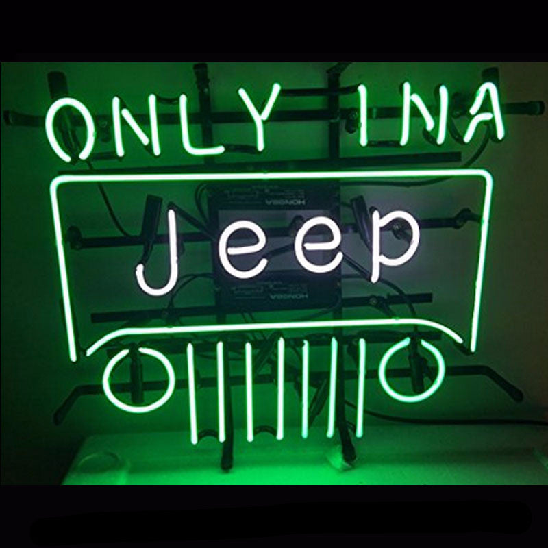 Only in a Jeep Neon Bulbs Sign 17x14 -  - TheLedHeroes