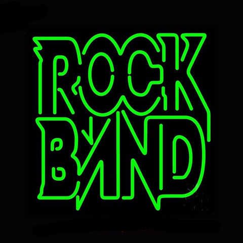 Rock Band Neon Bulbs Sign 24x24 -  - TheLedHeroes