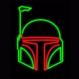 Boba Fett Helmet Star Wars Neon Bulbs Sign 18x24 -  - TheLedHeroes