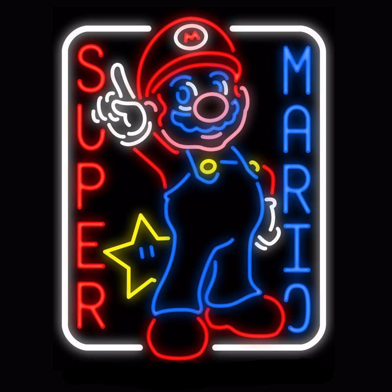 Super Mario Double Stroke Neon Bulbs Sign 31x24 -  - TheLedHeroes