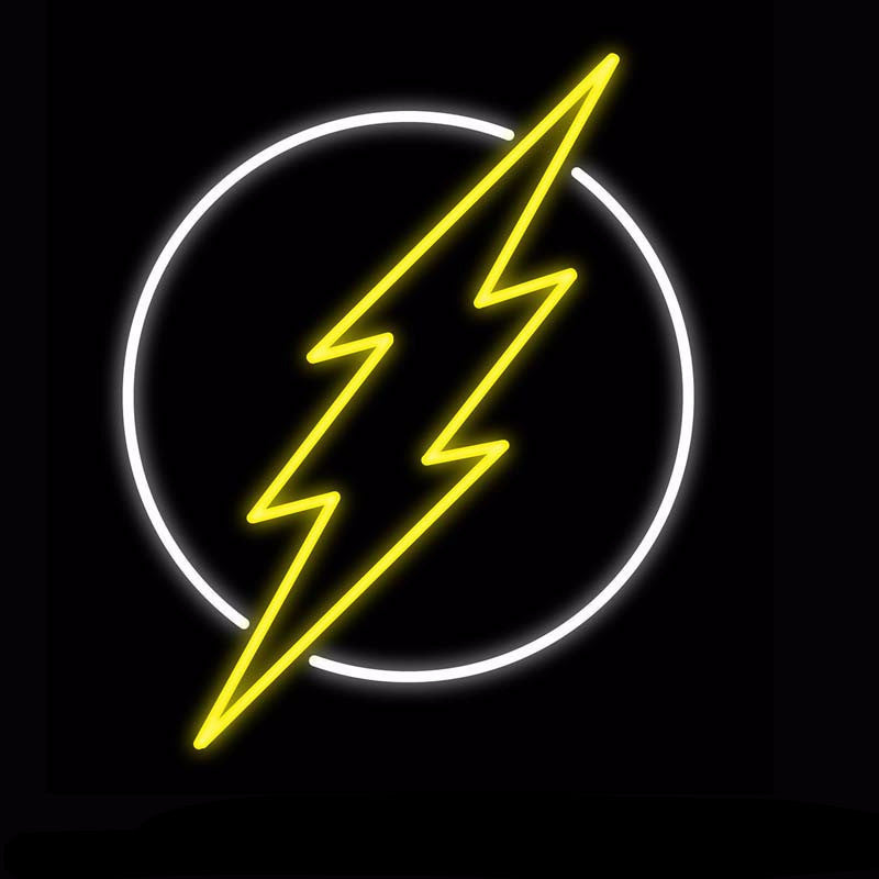 The Flash Neon Bulbs Sign 24x22 -  - TheLedHeroes