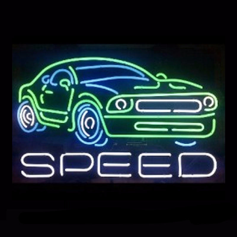Speed Mustang Neon Bulbs Sign 30x20 -  - TheLedHeroes