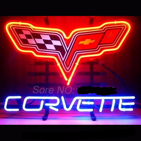 Corvette Neon Bulbs Sign 17X14 -  - TheLedHeroes