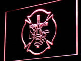 Firefighter Fire Helmet AXE Ladder LED Neon Sign Electrical - Red - TheLedHeroes