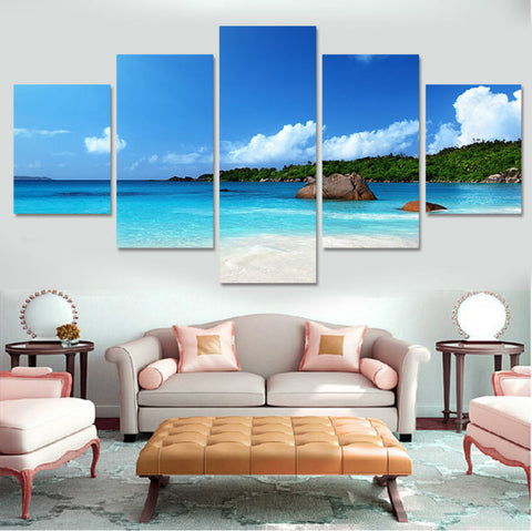 Island Paradise 5 Pcs Wall Canvas -  - TheLedHeroes