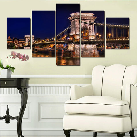 Bridge City 5 Pcs Wall Canvas -  - TheLedHeroes