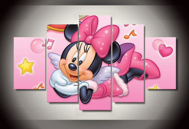Minnie Mouse 5 Pcs Wall Canvas -  - TheLedHeroes