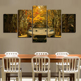 Autumn Cars 5 Pcs Wall Canvas -  - TheLedHeroes