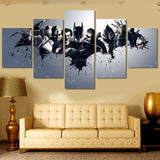 Batman and the Joker 5 Pcs Wall Canvas -  - TheLedHeroes