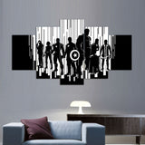Avengers black and white 5 Pcs Wall Canvas -  - TheLedHeroes