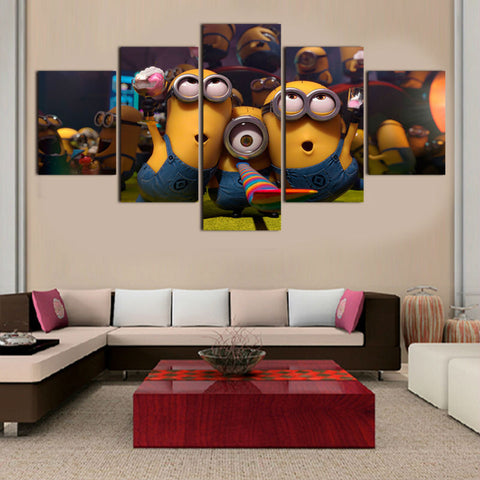 Minions 5 Pcs Wall Canvas -  - TheLedHeroes