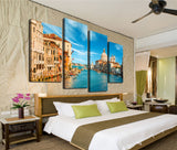 Watery City 4 Pcs Wall Canvas -  - TheLedHeroes