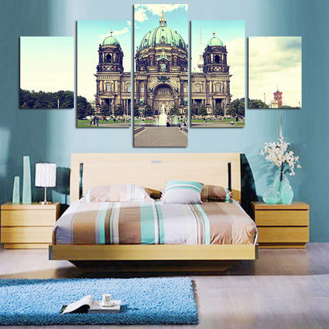 Cathedral 5 Pcs Wall Canvas -  - TheLedHeroes