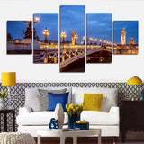 Scenic Bridge Modern 5 Pcs Wall Canvas -  - TheLedHeroes