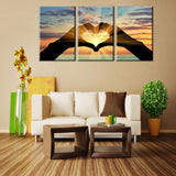 Ocean Hearts 3 Pcs Wall Canvas -  - TheLedHeroes